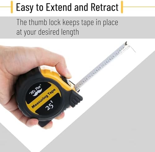 Mr. Pen- Retractable Tape Measure 25 ft, 2 Pack, Easy Read - Image 5