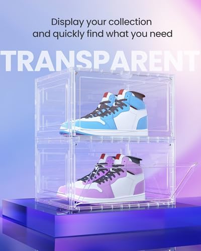 SONGMICS Shoe Boxes Set of 8, Fits Shoes up to US Size 12 - Image 3