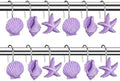Sliner 12 Pcs Seashell Shower Curtain Hooks Decorative Shower Curtain Hooks by Sliner
