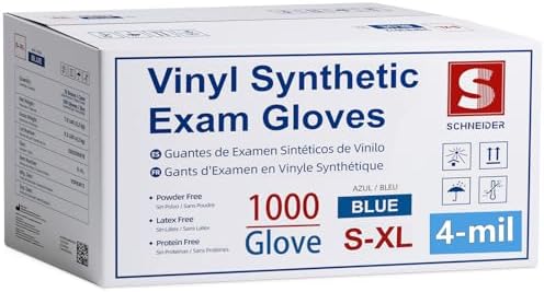 Schneider Medical Nitrile/Vinyl Blend Exam Disposable Gloves Latex Free by Schneider