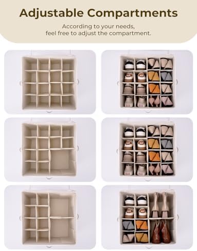 StorageWorks Shoe Organizer for Closet, Fits up to 16 Pairs, Shoe Cubby Storage - Image 4