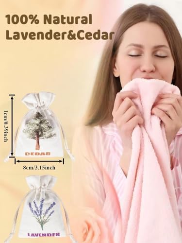 20 Pack Cedar Chips and Natural Dried Lavender Sachets Bags - Image 5