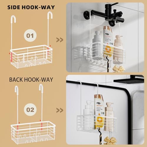 SHANSHUI Shower Caddy Hanging Bathroom Organizer Basket, Shampoo Bracket - Image 3