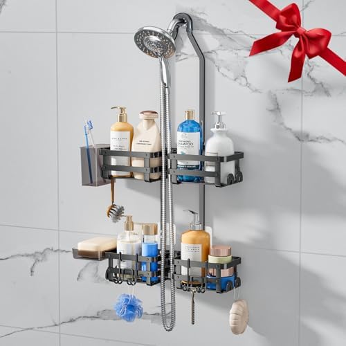 GAOKASE Aluminum Shower Caddy Hanging, Never Rust Shower Organizer by GAOKASE