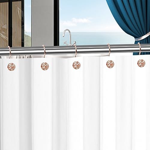 Gracelife 12Pcs Hollow Ball Shower Curtain Hooks Luxury Quality Rustproof - Image 5