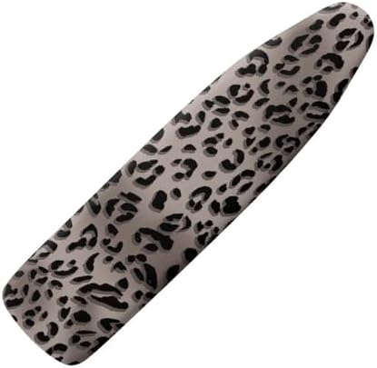 Black Leopard Print Ironing Board Pad and Cover Standard Ironing Board Cover by Darisoco
