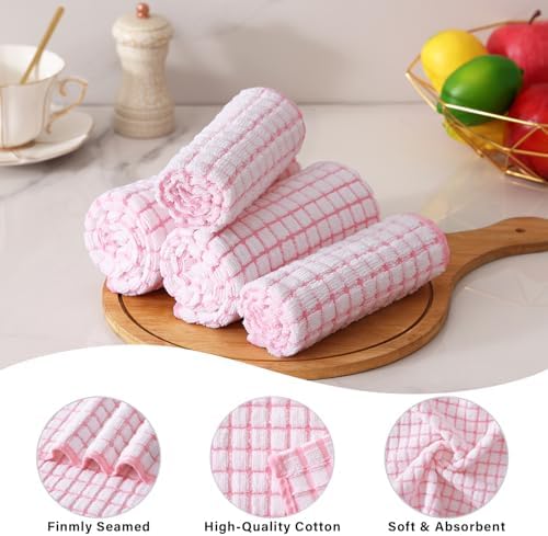Kitinjoy Cotton 16 Pack Kitchen Towels and Dishcloths Sets - Image 2
