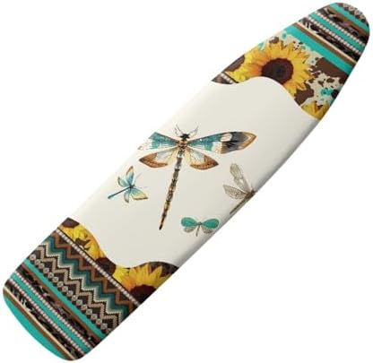 GLENLCWE Tribal Stripe Ironing Board Cover, Hippie Dragonfly Sunflower Iron by GLENLCWE