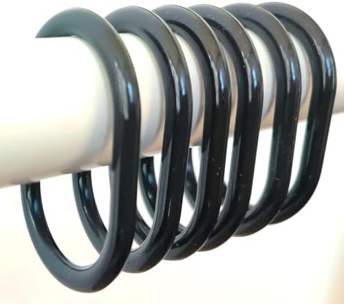 Shower Curtain Rings Plastic Shower Curtain Hooks C-Shaped Rings Hook Hanger - Image 6