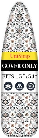 UniSimp Ironing Board Cover and Pad 15"x54" Extra Thick Natural Cotton by UniSimp