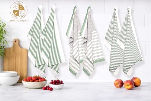 Pack of 6 Cotton Kitchen Towels Set, Dish Towels, Cleaning Rags, Kitchen Dish - Image 2