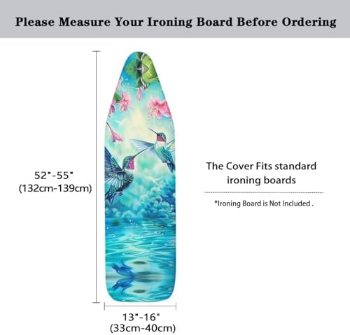 Flashideas Hummingbird Ironing Board Cover and Pad 15x54 Inch Standard Ironing - Image 6