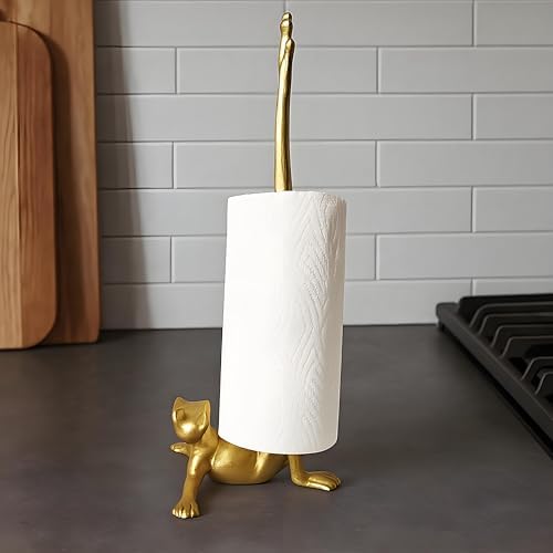 Frog Paper Towel Holder 16.5'' Cast Iron Paper Towel Holder Funny Toilet Paper - Image 2