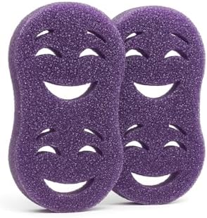 Smilyeez Double-Size Scrub Moji Sponge 2-Pack – Dual Smiling Faces, by Smilyeez