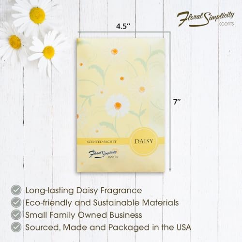 Daisy Scented Sachets Pack of 3, Spring and Summer - Image 3