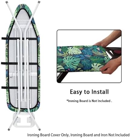 Green Palm Leaves Ironing Board Cover Cover Standard Size Soft Fabric Scorch - Image 4