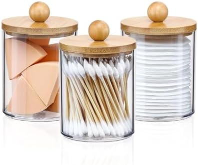 3PCS Acrylic Qtip Dispensers Holders by Unknown