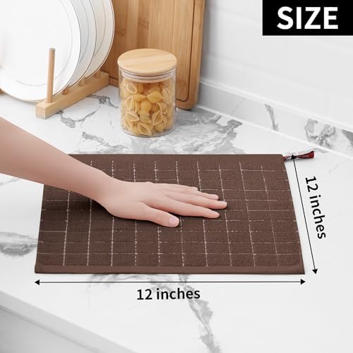 Homaxy 100% Cotton Terry Kitchen Dish Cloths, 6 Pack - Image 4