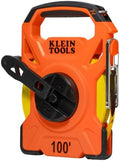Klein Tools 94100RT 100-Foot Open Reel Tape Measure, PVC-Coated Fiberglass Tape by KleinTools
