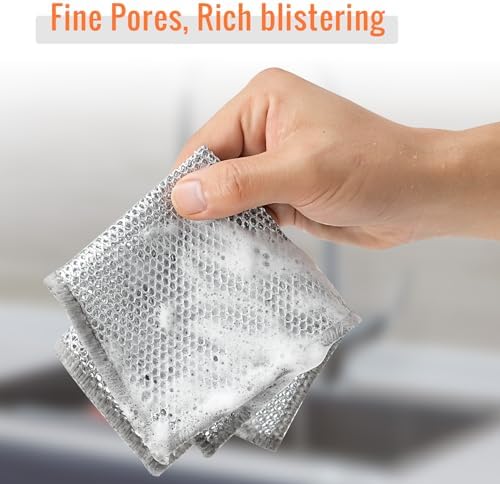 6pcs Double Layer Multifunctional Non-Scratch Wire Dishcloth, Counters and - Image 5