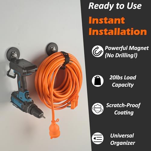 MUTUACTOR Upgraded Strong Magnetic Hooks, 20lbs Anti-Scratch Garage Storage - Image 4
