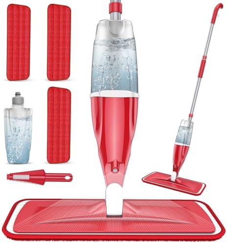 Spray Mops for Floor Cleaning: Microfiber Wet Dust Mop Hardwood Floor Mop by EXEGO