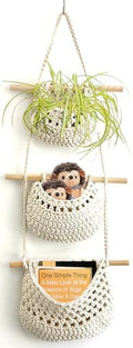 AARAINBOW Wall Cotton Hanging Baskets, Large 3 Tier Decorative Wall Basket by AARAINBOW