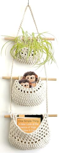 AARAINBOW Wall Cotton Hanging Baskets, Large 3 Tier Decorative Wall Basket by AARAINBOW