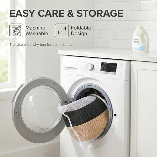 JMvicyroam 65L Extra Large Machine Washable Cotton Rope Blanket Basket - Image 5