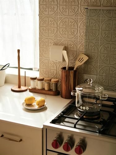 Wood Paper Towel Holder, Vintage Wooden Countertop Paper Towel Holders - Image 5