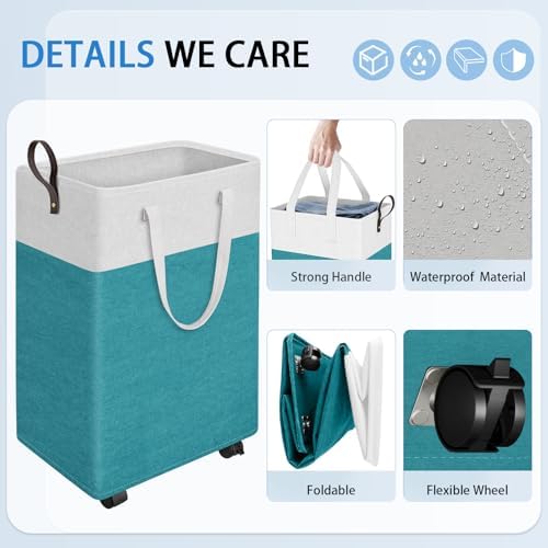 HomeHacks 90L Rolling Laundry Basket - Image 3