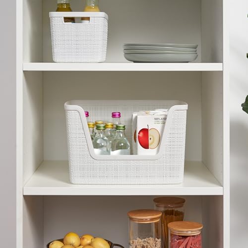 Curver Set of 4 Large 18L Easy Access Jute Decorative Plastic Organization and - Image 5
