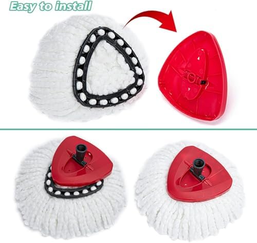 16PCS Spin Mop Replacement, 100% Microfiber, Machine Washable, 360° Rotation - Image 5