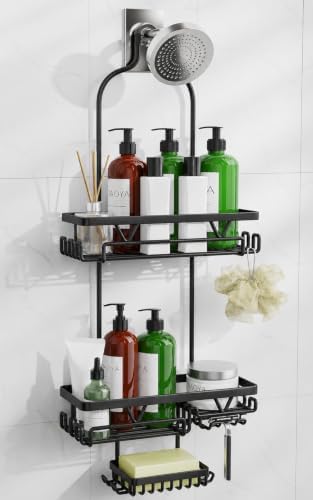 DAOYA Shower Caddy Hanging, Anti-Swing Over Head Shower Caddy, Rustproof by DAOYA