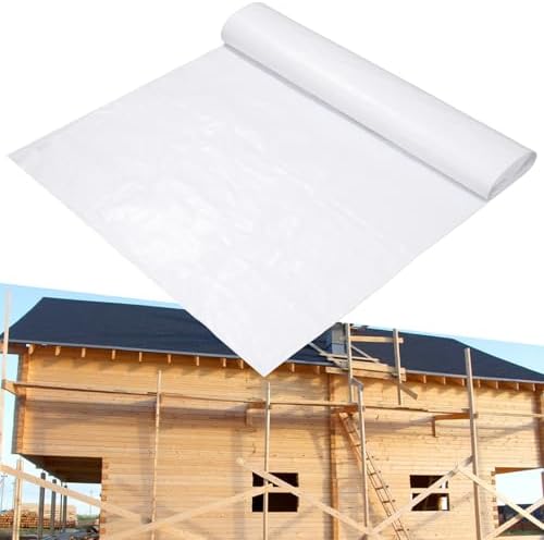 3.3 x 115 ft House Wrap, Heavy Duty Plastic Sheeting House Vapor Barrier by HFYZZ