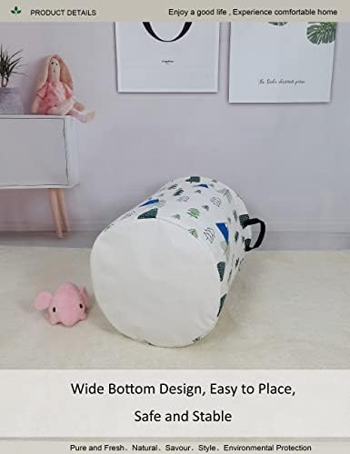 Round Forest Laundry Hamper Waterproof Fabric Home Storage - Image 5