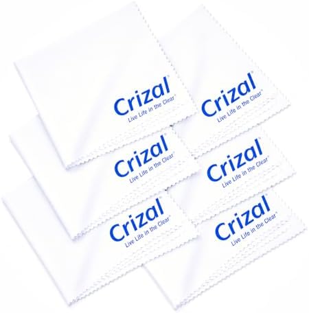 Crizal® Eyeglass Cleaning Cloth | 6 Pack | Premium Microfiber Lens Cloth | by Crizal