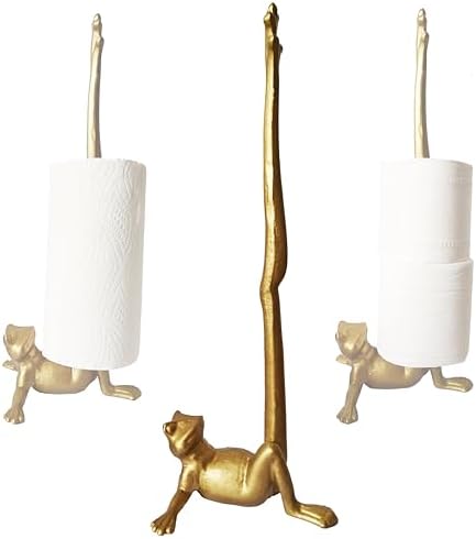 Frog Paper Towel Holder 16.5'' Cast Iron Paper Towel Holder Funny Toilet Paper by mozhixue