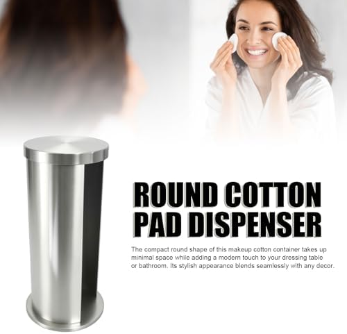 Yosoo Health Gear Stainless Steel Cotton Pad Holder, Round Makeup Organizer - Image 3