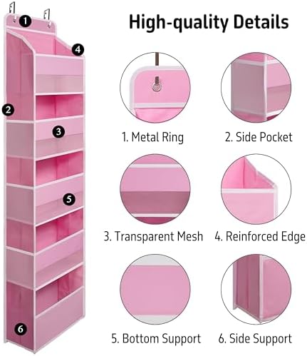 TYMENSH Pink Over Door Organizer - Image 4