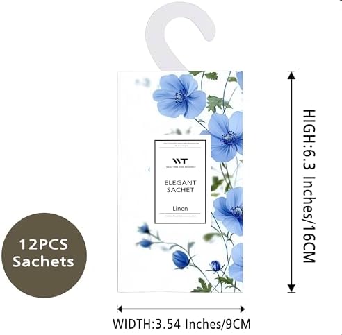 WEALD TRIBE 12 Packs Large-Bag Fresh Linen Scented Sachets - Image 2