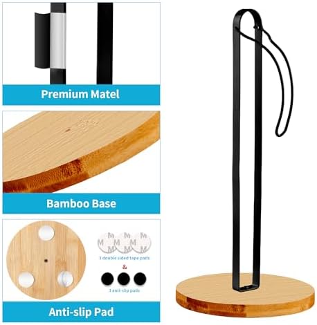Wood Paper Towel Holder Countertop, TONLEA Kitchen Paper Towel Holder - Image 5