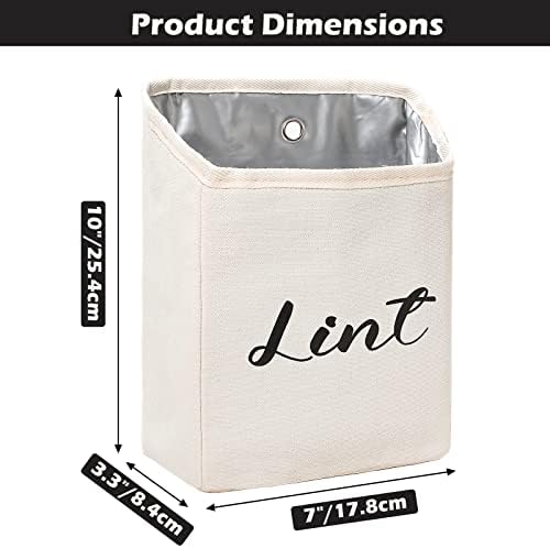 Kamehame Magnetic Lint Bin for Laundry Room Organization and Storage, Cotton - Image 5