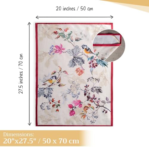 Maison d' Hermine Kitchen Towels Set of 3 Reusable 100% Cotton 27.50" x 20" - Image 4