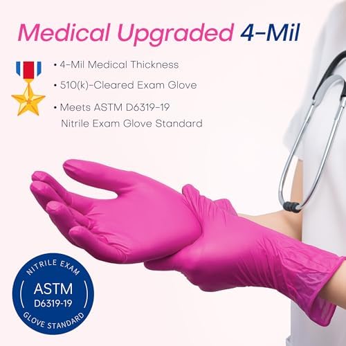 Supmedic Nitrile Exam Gloves, 4 Mil MED+ Powder-Free Latex-Free Cooking - Image 4