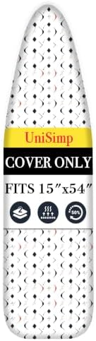 UniSimp Ironing Board Cover and Pad 15"x54" Extra Thick Natural Cotton by UniSimp