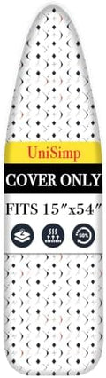 UniSimp Ironing Board Cover and Pad 15"x54" Extra Thick Natural Cotton by UniSimp