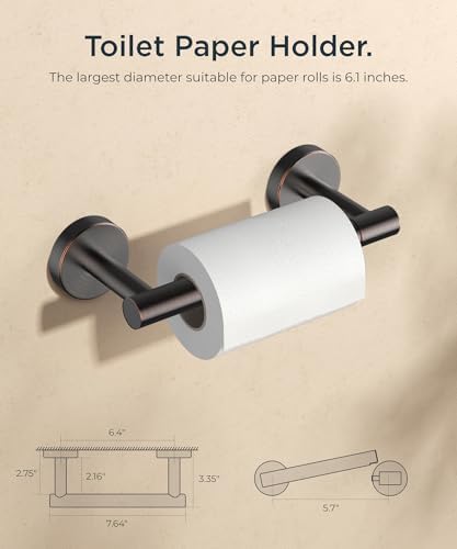 FORIOUS Commercial Toilet Paper Holder Wall Mount Bathroom Tissue Holder - Image 3
