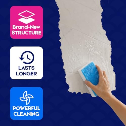 LAUNDRYLUX Magic Sponge Erasers, 8 Pack Dual-Sided Shower & Tub Cleaner - Image 4