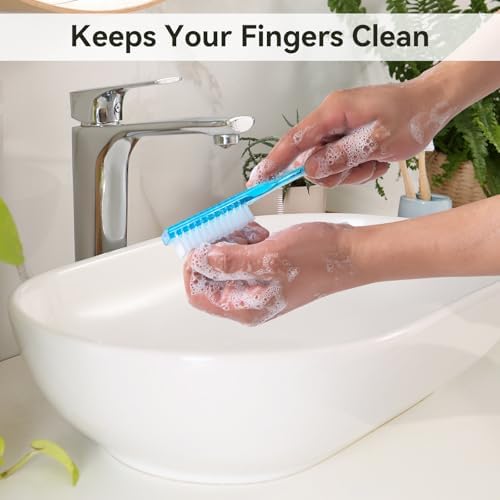 Nail Brush for Cleaning Fingernails Handle Grip Nail Scrubber Brush 4 Pack - Image 6